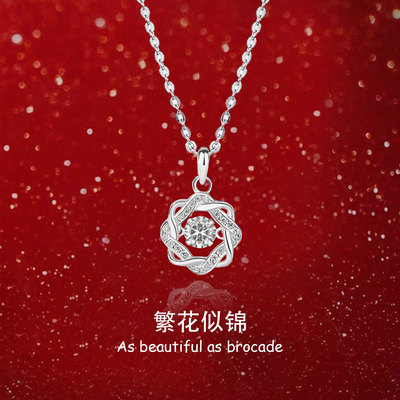 繁花似锦纯银项链女款2025新款
