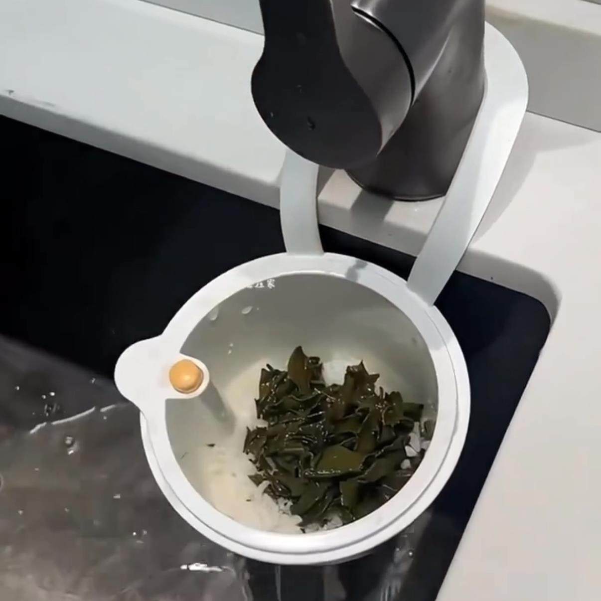 【洁癖星人不沾手】按压式沥水篮女家用厨房创意洗菜盆防堵过滤器,家装主材,沥水篮,淘宝优惠券,粉丝福利购,淘宝优惠卷