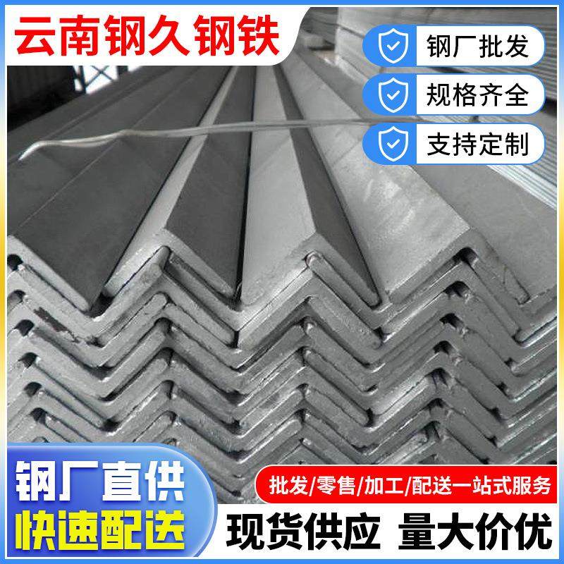 厂家现货热镀锌角钢Q235B建筑幕墙用等边角铁支架冲孔角钢50*50