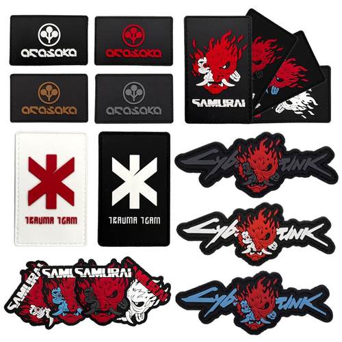 赛博朋克2077周边机能风 补丁 PVC软胶 魔术贴士气章武侍乐队荒坂