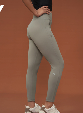 YBA休闲运动瑜伽女轻盈透气可穿绳带口袋高弹显瘦跑步长裤25051BK