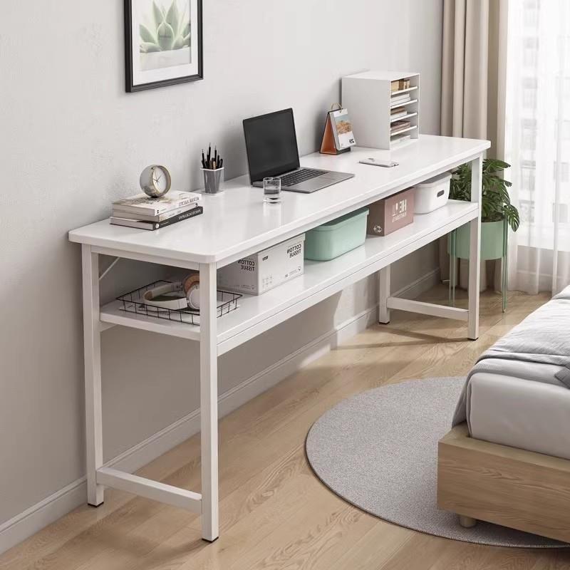 家用小型床边桌窄电脑桌长条桌子小户型办公桌书桌台式学习桌跨床