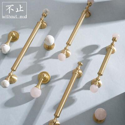 不止黄铜法式柜门把手高档轻奢电视收纳柜浴室柜衣柜整体橱柜抽屉