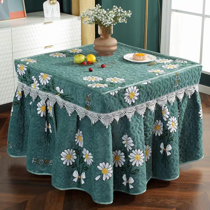 新款烤火桌罩套电炉罩电暖炉罩子炉子套取暖桌罩正方形家用烤火罩