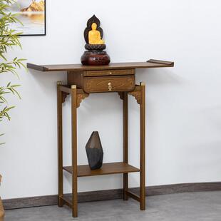 新中式楠竹玄关供桌佛龛香案家用简约现代实木贡奉柜财神条案佛台