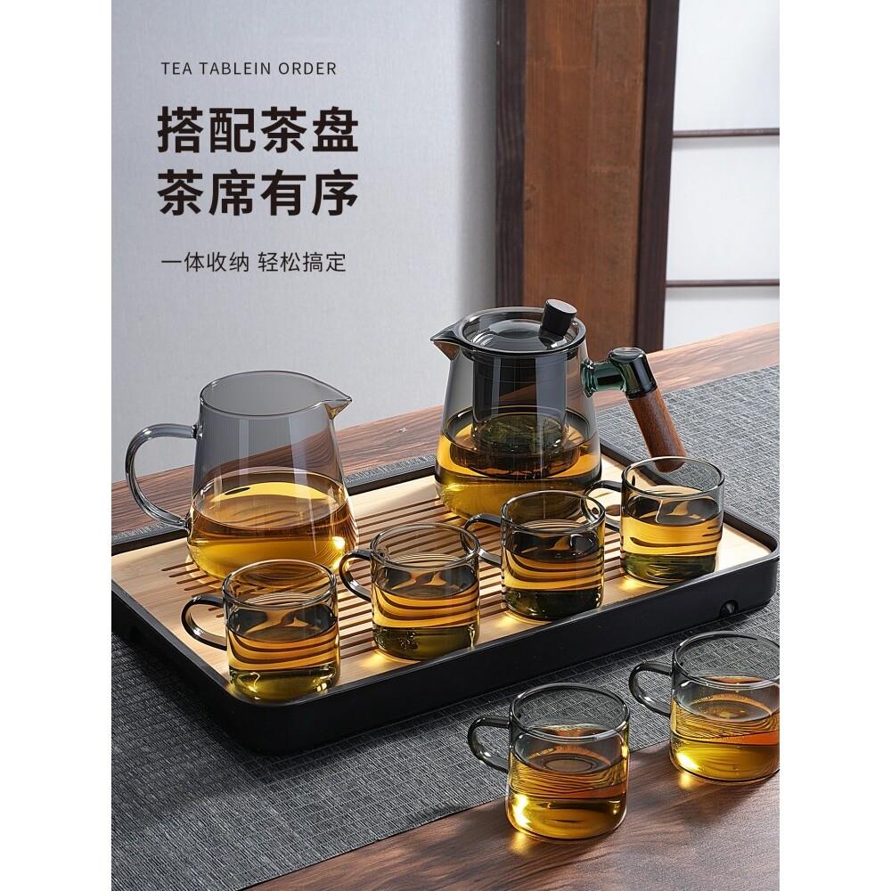 景德镇耐热玻璃茶具套组2025新款家用加厚办公室茶水分离泡茶壶功