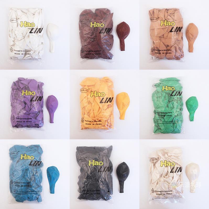 整包haolin18寸加厚圆形乳胶气球 马卡龙色生日派对婚礼装饰昊霖