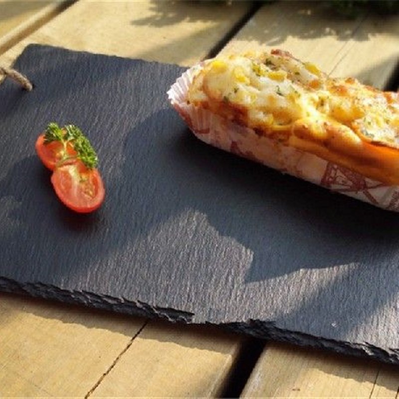 With ropes handle Western Natural Slate Dishes Solid Square