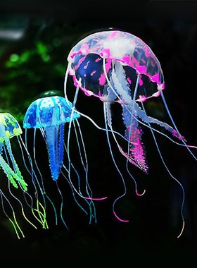 Artificial Vivid Jellyfish Silicone Fish Tank Decor Aquarium