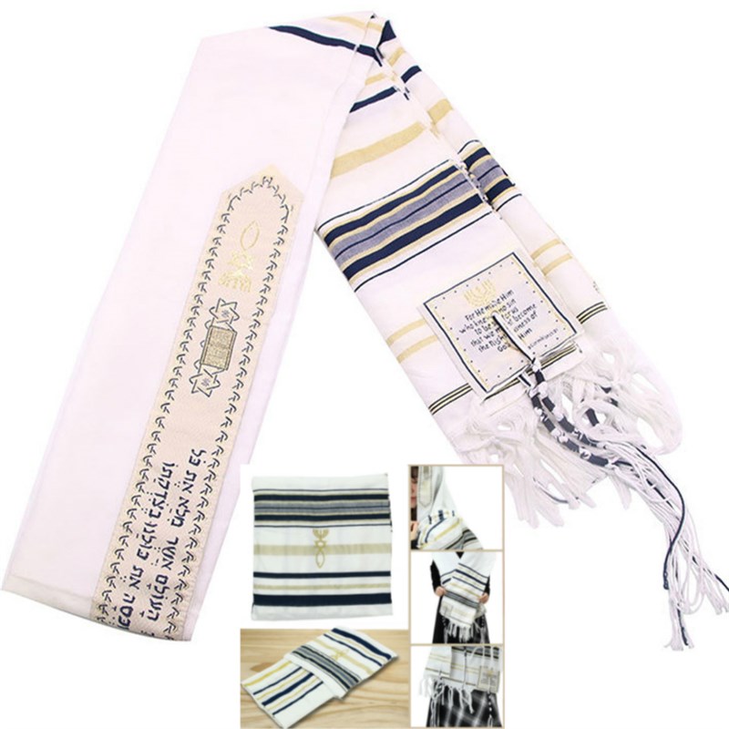 Zipeiqing Messianic Jewish Tallit Blue Prayer Shawl Talit an