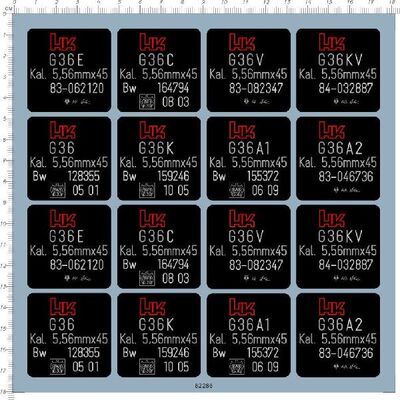 Super Detail Up German H&K G36 Markings Logo Model kit Water