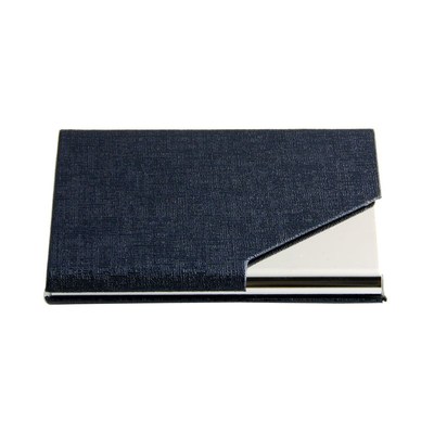 Business Name Card Holder Luxury PU Leather Stainless Stee