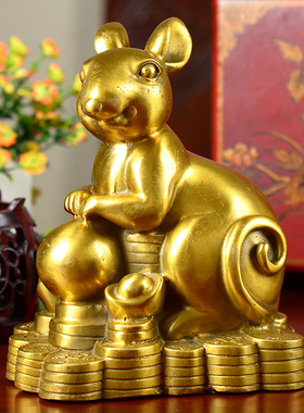 纯铜鼠牛虎兔龙蛇马羊猴鸡狗猪十二生肖整套桌面家居饰品礼品摆件