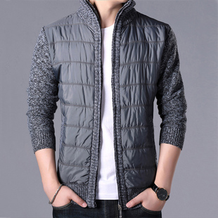 Winter Cardigan Men Thick Warm Sweater Coat Fashion Patchwor
