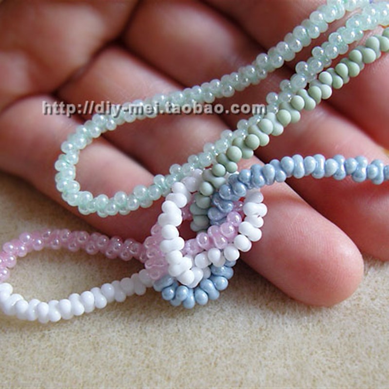 2X4mm花生珠奶油玉石系列12色日本进口MGB葫芦珠10gDIY串珠散珠