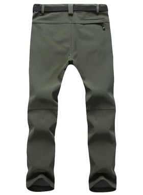 Sretch Waterproof Pants Men Casual Winter Thick Warm Fleece
