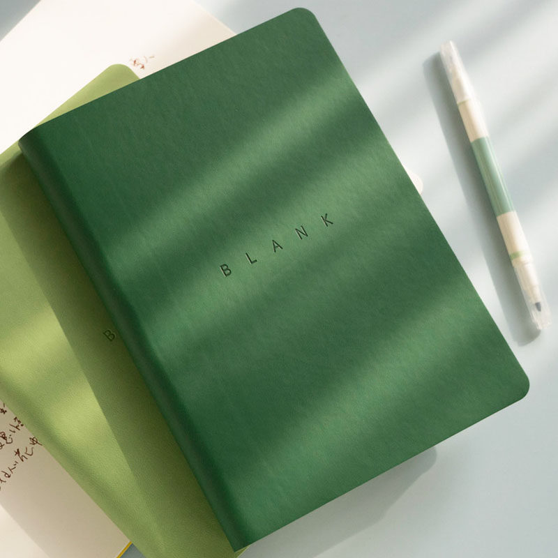 A5空白笔记本子allinone软皮面文艺精致简约优质大学生简约加厚摘