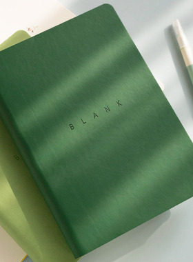 A5空白笔记本子allinone软皮面文艺精致简约优质大学生简约加厚摘