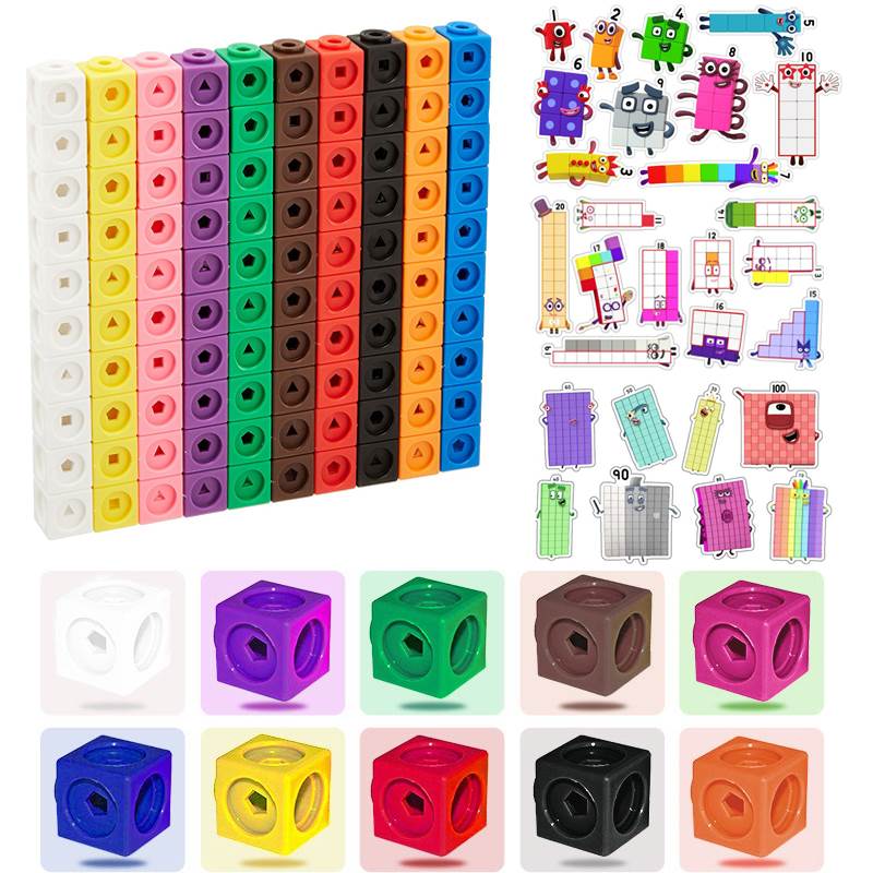 100pcs Numberblocks Multlnk Lnkng Countng Cubes Snap