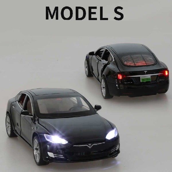 1:32 Tesla Model S Model 3 Alloy Car Model Simulation Diecas