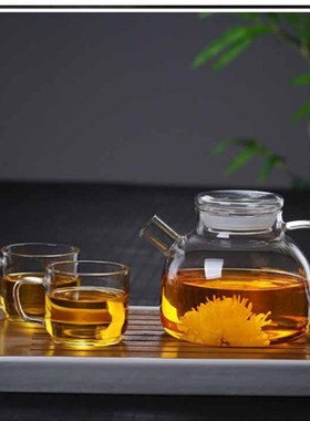 高硼硅玻璃冷水壶家用大小流水壶大容量晾凉白开水壶办公室煮茶壶