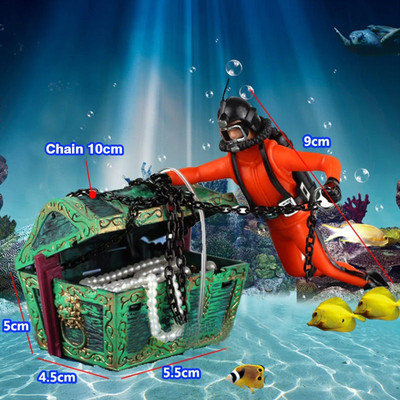 1pcs New Unique Design asure Hunter Diver Action Figure Fish