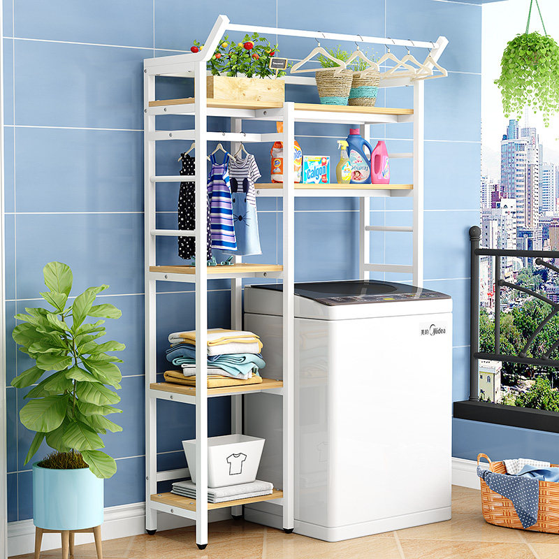 洗衣机置物架洗衣机架子滚筒波轮翻盖式架子伴侣简易阳台置物架