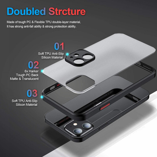 好货Protect Lens ARMOR Soft TPU+Hard PC Matte Phone Case Cov