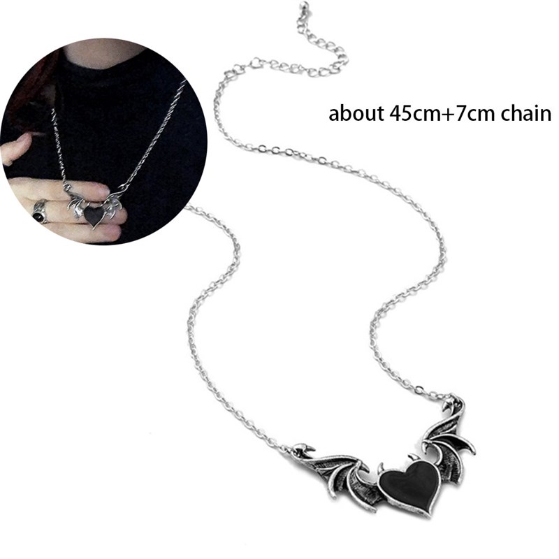 Gothic Vampire Bat Necklace Punk Hip Hop Rock Vintage Metal