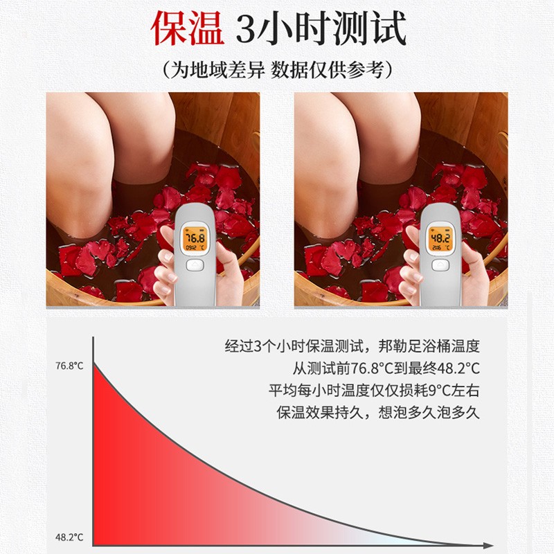 泡脚桶过膝盖高深桶木质洗脚木桶家用实木盆保温坐浴熏蒸桶过小腿