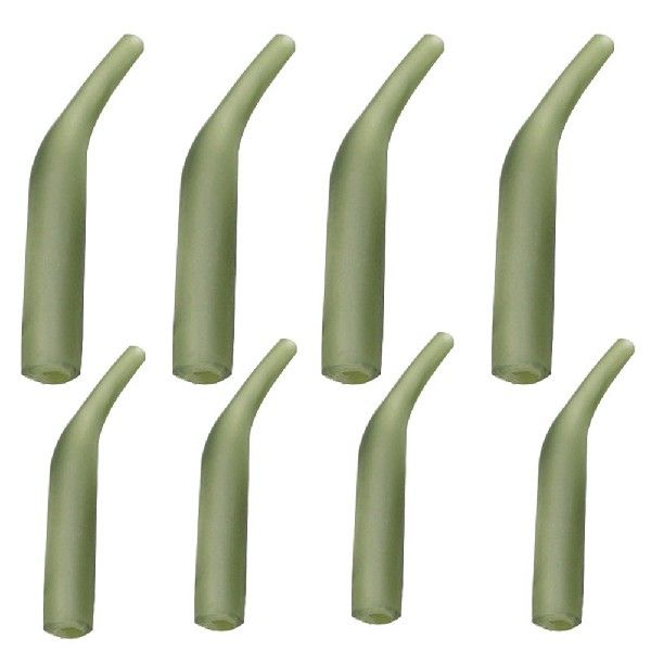 50pcs Carp Fishing Hook Tube Rubber Hair Rig Line Aligner