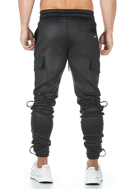 Mens fashion knitting fitness sweatpants outdoor gym runnin