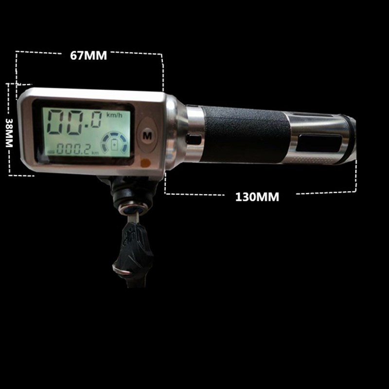 新款36V48V60V电动车液晶转把加速器油门把手调速车把速度显示转