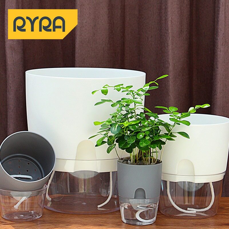 Watering Planter Handmade 2 Layer Self Watering Plant Flower