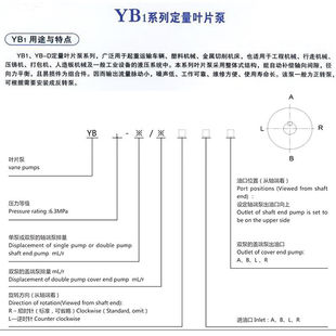 100单双YB1 液压YB1叶片泵油泵YB1 6YB1