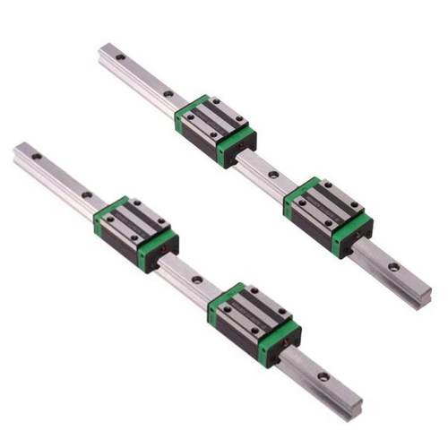 2PCS HGR20 HGR15 Square Linear Guide Rail + 4PCS Slide Beari