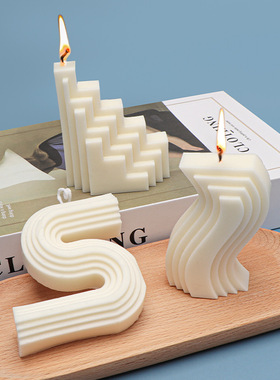 Home decor candel S Shape decorative aromatic candles pink r