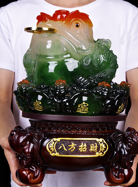 招财玉金蟾工艺品摆件客厅办公桌店铺收银台摆设开业乔迁送礼礼品