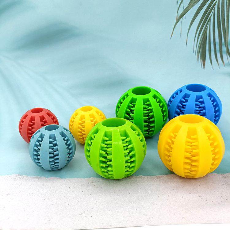 TPR橡胶宠物玩具球狗喂食磨牙洁齿玩具 西瓜漏食球咀嚼玩具用品