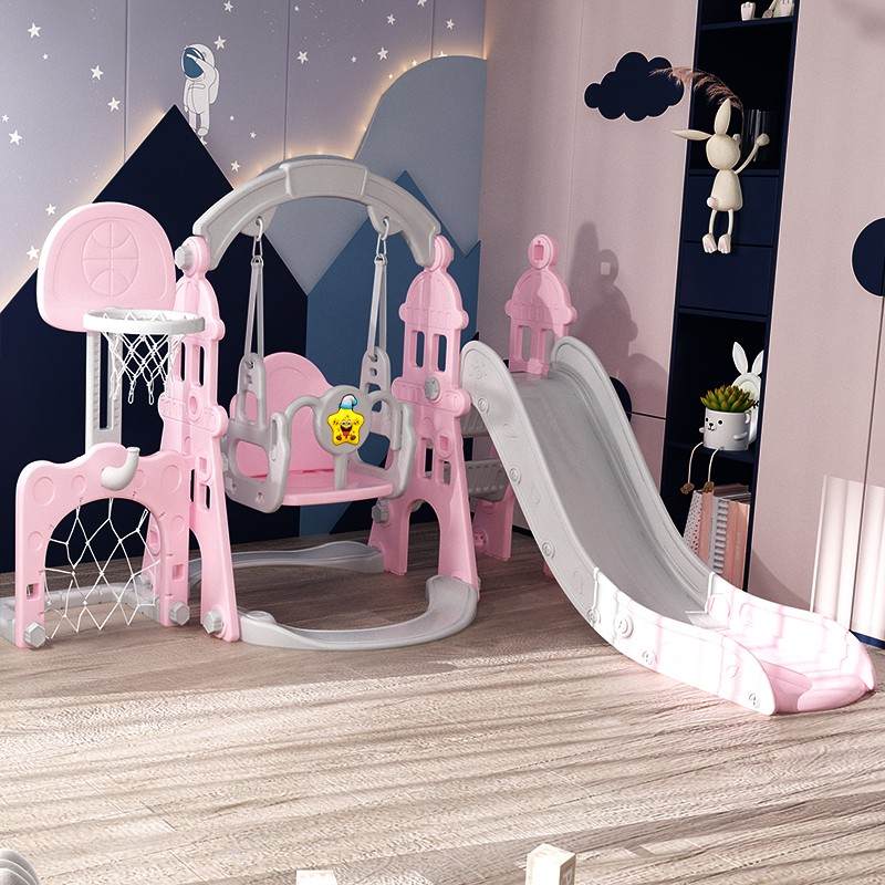 儿童室内家用2至10岁滑梯秋千二合一滑滑梯婴儿组合加长加高