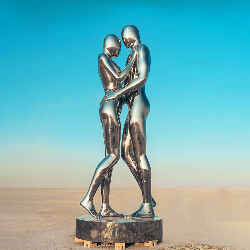 不锈钢镜面人物雕像户外城市景观公园定制艺术摆件雕塑商业街抽象