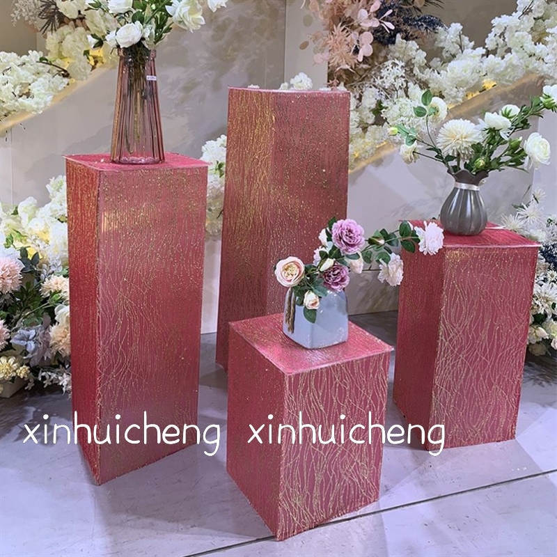 PC方形水晶舞台四方婚礼水纹装饰波纹状路引新婚庆道具甜品台