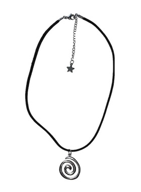 spiral pendant necklace Y2K Fairycore Grunge Leather cord