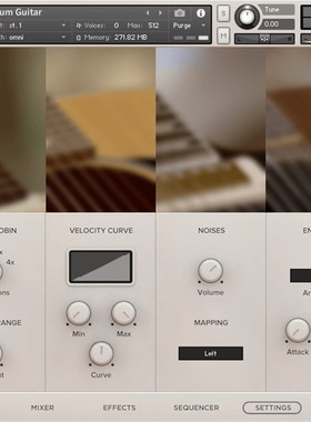 Strum Guitar原声木/电吉他6/12弦扫弦音色kontakt音序器Loop音源