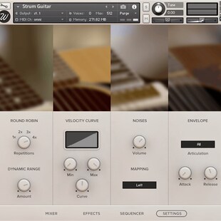 Strum Guitar原声木/电吉他6/12弦扫弦音色kontakt音序器Loop音源