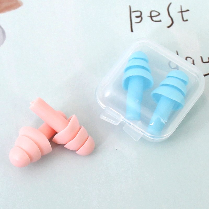 新品无线睡眠软矽胶耳塞 螺旋防噪音学生听力游泳防护隔音防水4副