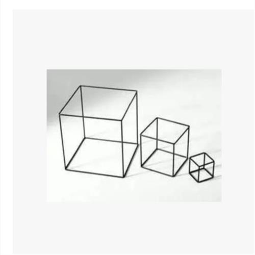 家居几何框架摆件创意铁艺正方形方形体摆件方体框架家居软装配饰