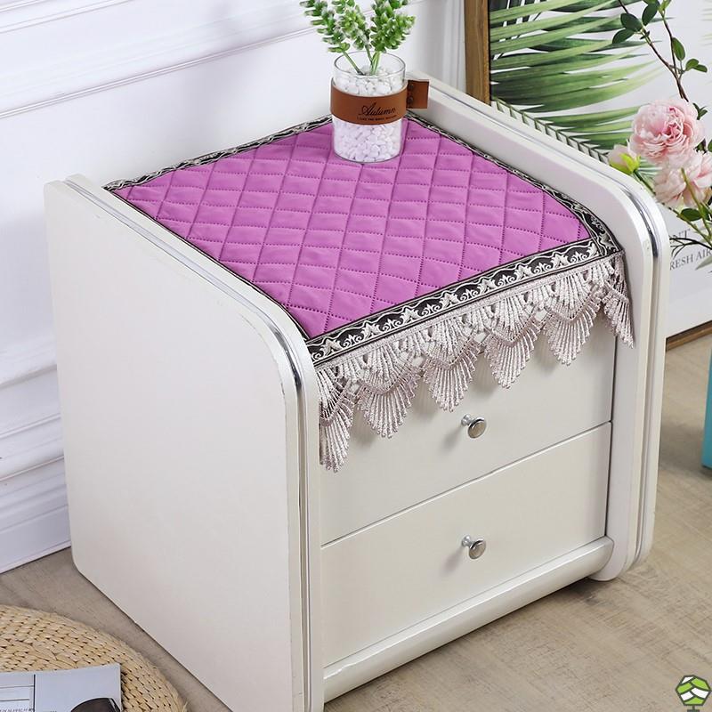 床头柜布盖布u型家用布艺卧室欧式防滑简约现代新款皮床头柜罩套