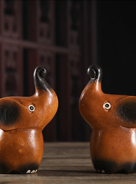 泰国进口实木小象东南亚摆件象木雕工艺品酒柜装饰品摆设吉祥如意