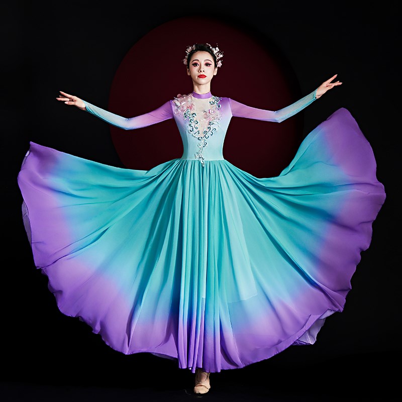 好货开场舞大摆裙演出服女大气歌伴舞蹈服装中国风古典舞表演成人